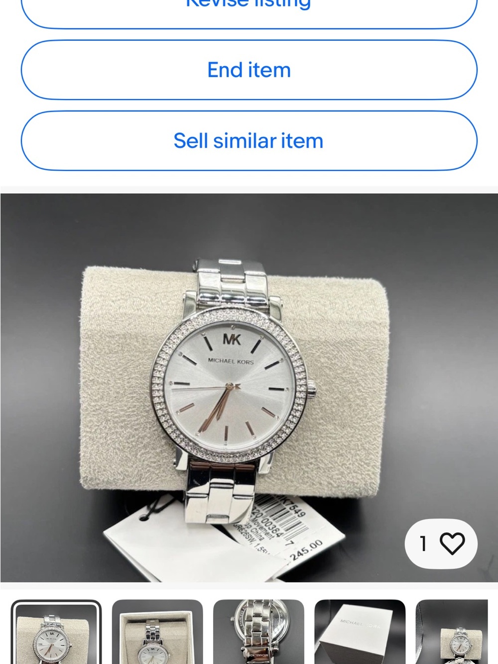 Michael Kors Silver and Rose Gold-Tone Crystal Bezel Women's Watch